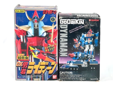 DX Raideen and Dybnaman Godaikin Robot Toys