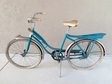 Vintage Aqua Blue Columbia Bicycle Womans