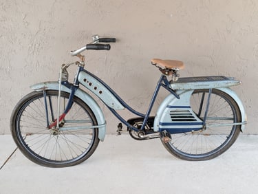 1950's Vintage Light Blue J.C. Higgins Bicycle Color Overflow Girls