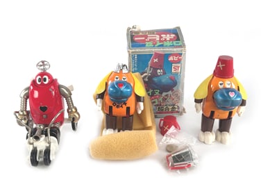 Robo Pu and DX Chogokin Robocon Lot of 3 Robots