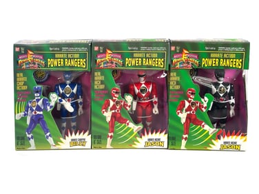 Power Rangers Karate Action with Rare Black Jason Figure Error