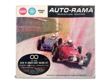 AC Gilbert Auto-Rama Miniature Racing Flyer F-1 Set