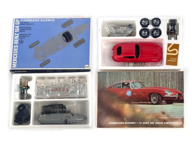 Mercedes and Jaguar XKE Strombecker 1/32 Scale Slot Cars
