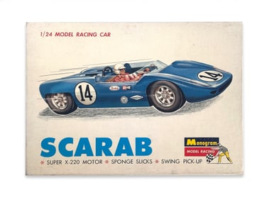 1/24 Monogram Scarab Unbuilt Slot Car Kit