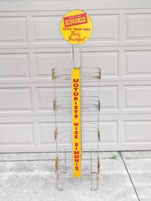 Vintage Simoniz Motorists Wise Metal Store Display Rack
