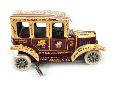 PlastiMarx Mexico Spanish Archie Comics Tin Windup Old Jalopy