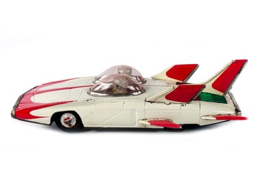 1950s Rare Cragstan/Alps Firebird III Batt. Op. Japanese Tin Litho Car