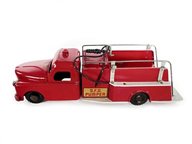 Structo SFD Pumper Fire Truck Pressed Steel
