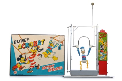 Linemar/Marx Batt. Op. Disney Acrobat Donald Boxed