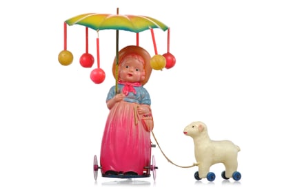 Occupied Japan Celluloid Celluloid Mary & Her Little Lamb
