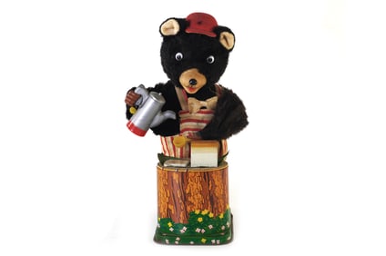 Nomura Battery Operated Maxwell Coffeetime Drinking Bear