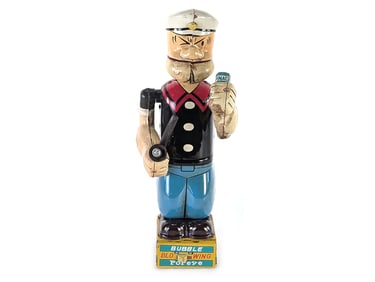 LineMar Marx Tin Litho Batt. Op. Bubble Blowing Popeye the Sailor Man