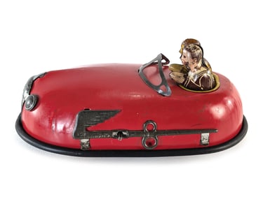 1930s Lindstrom Skeeter Bug Wind Up Tin Bumper Car