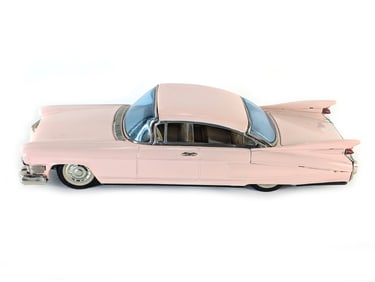 1950s Japan Bandai Pink Cadillac Tin Litho Car