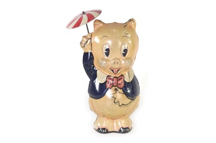 1939 Marx Leon Schlesinger Porky Pig Tin Litho Wind Up