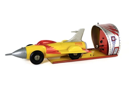 1950s Ideal Toy Wind Up Plastic Turbo Jet Car