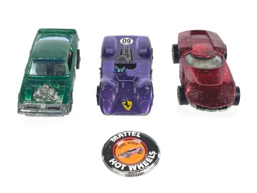 Hot Wheels Turbofire, Ferrari, and Redline King Kuda