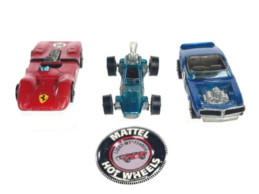 Hot Wheels Custom Firebird, Ferrari and Racer Redlines