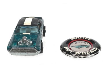 Aqua TNT-Bird with White Redline Hot Wheels