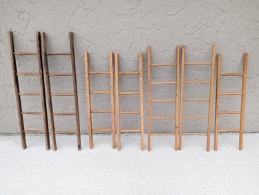 Lot of 7 Wooden Fire Truck Ladders