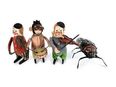 Schuco Clown, Monkey, and Beetle Lot of 3