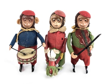 Schuco Monkey Set of 3 Tin and Fabric Windups
