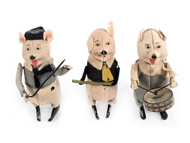 Schuco Three Little Pigs Windup Toys
