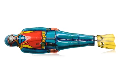 Chein Tin Litho Windup Scuba Diver