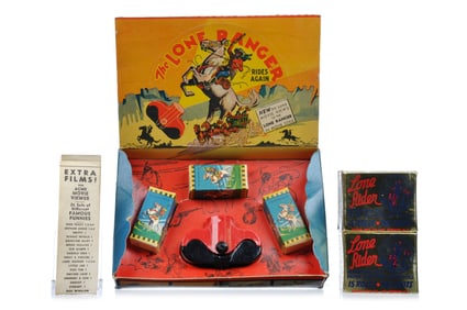 ACME The Lone Ranger Rides Again Film Viewer Boxed & Lone Rider Caps