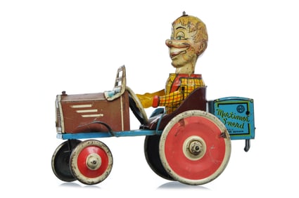 Marx Mortimer Snerd Tricky Auto Tin Litho Windup Crazy Car
