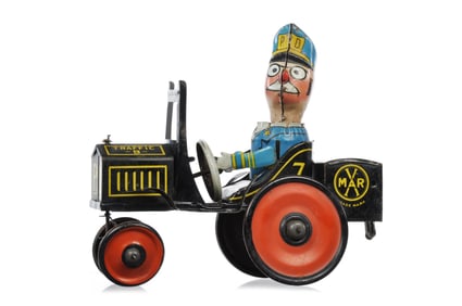 Marx Beat It!! The Komical Kop Tin Litho Windup Policeman Crazy Car