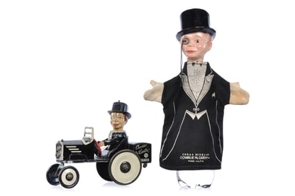 Marx Charlie McCarthy Windup Crazy Car & Hand Puppet (2)