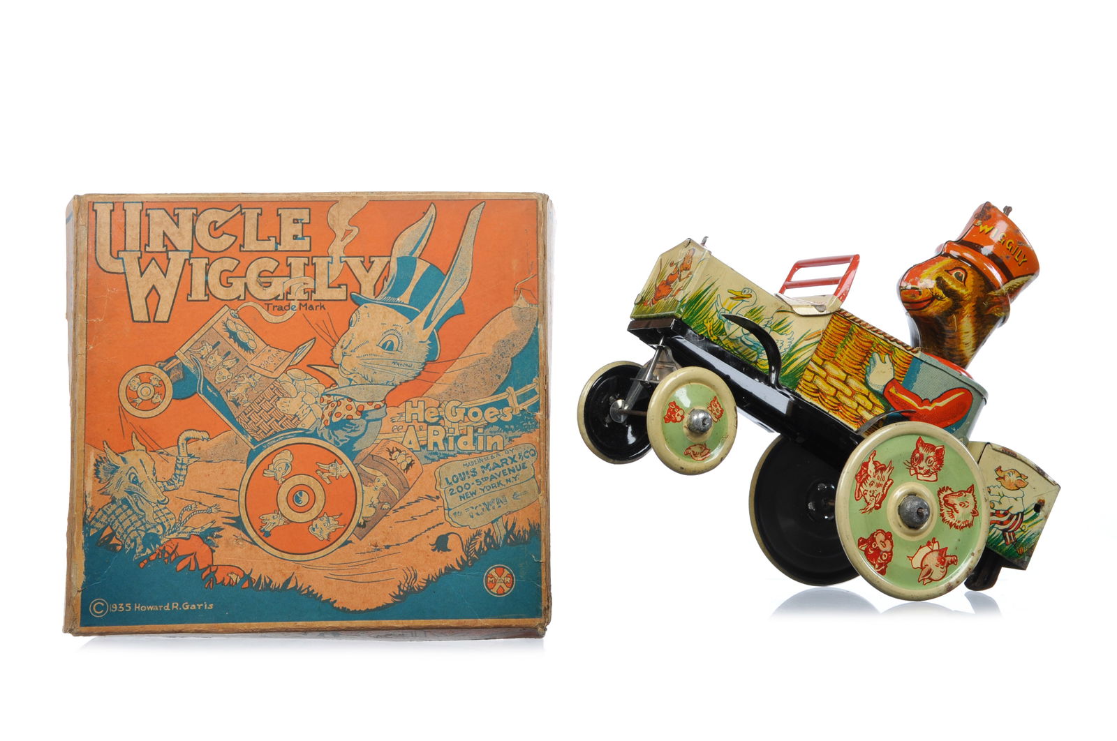 Marx No. 25 Uncle Wiggly Crazy Car Tin Windup Boxed (1 of 7)