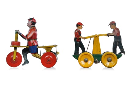 Behrend & Rothschild B&R Kids Special & Girard Hand Car Tin Windups