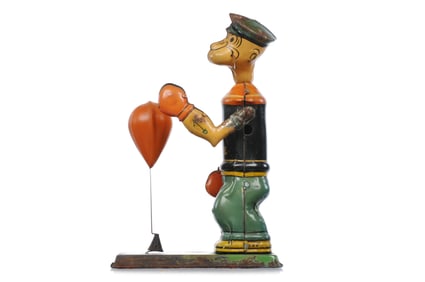 Chein No. 257 Popeye Punching Bag Tin Windup