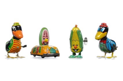(4) Marx Marxie Munchie Watermelon, Corkie Corn, & Cary Crow Hoppers