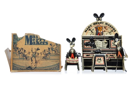 Marx “Marx Merry Makers" Mouse Band Toy with Marquee & Partial Box