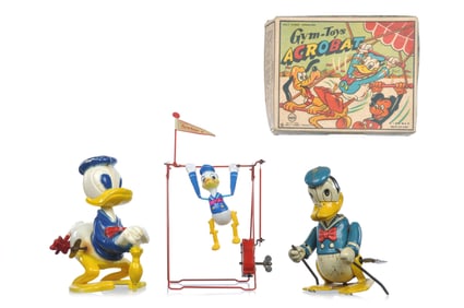 (3) Linemar and Marx Disney's Donald Duck Windups