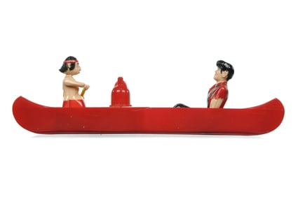 1950s Ideal 'Lil Abner and Lonesome Polecat Dog Patch Speshul Canoe
