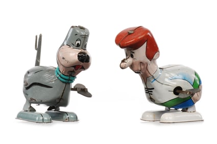 Marx The Jetsons George and Astro Tin Windup Hoppers
