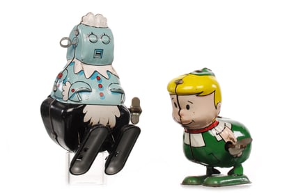 Marx The Jetsons Elroy and Rosey Tin Windup Hoppers