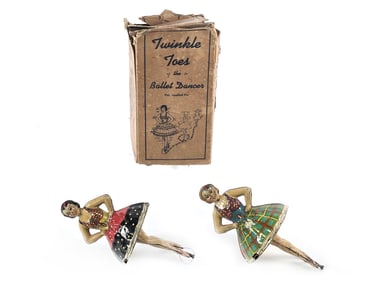 Marx Twinkle Toes Ballet Dancer Boxed & Loose w/Key