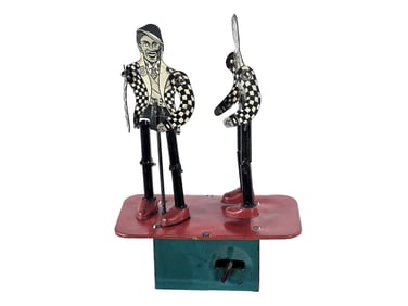 Chime Toy No. 106 Jitterbug Dancers Tin Windup Jigger
