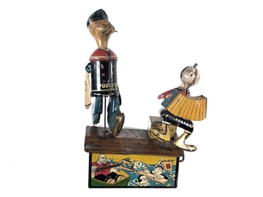Marx Popeye & Olive Oyl Jiggers Tin Windup