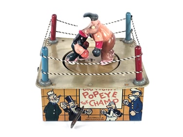 1930s Marx Popeye the Champ Tin and Celluloid Windup Works