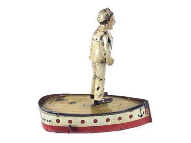 Strauss Jackee the Hornpipe Dancer Tin Windup Sailor Jigger