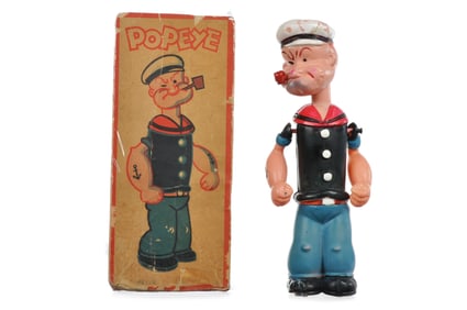Koyo Japanese Celluloid Popeye with Box Windup Toy