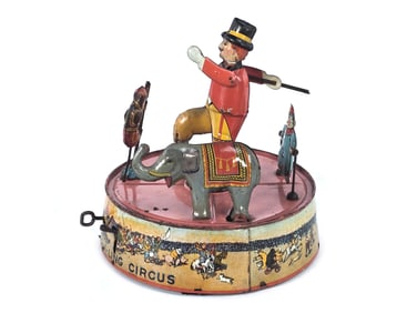 1920s Marx Ring-A-Ling Circus Tin Litho Windup Toy