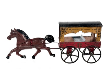 Hull and Stafford Early American Tin Horse Cart