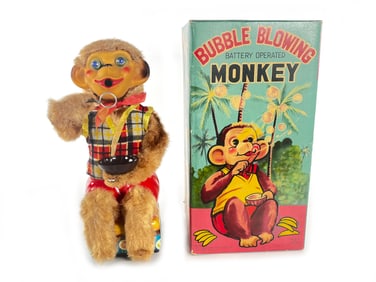 1960s Alps Bubble Blowing Monkey Batt. Op.